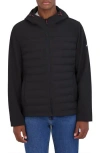 Nautica Hybrid Tech Shell Jacket In Black