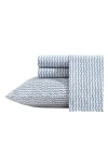 Nautica Ikat Wave 200 Thread Count Cotton Percale Sheet Set
