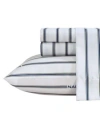 Nautica Inline Printed Microfiber Sheet Set In White