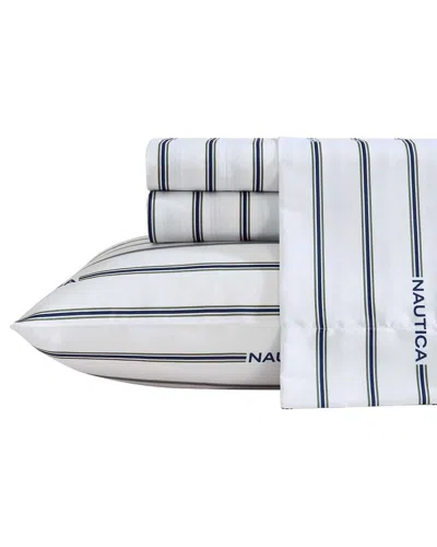 Nautica Inline Sheet Set In White