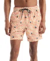 Nautica Jaws X  Men's Classic-fit Active Stretch Quick-dry Printed 6" Swim Trunks