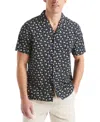 Nautica Jaws X  Men's Classic-fit Printed Button-down Camp Shirt In Black