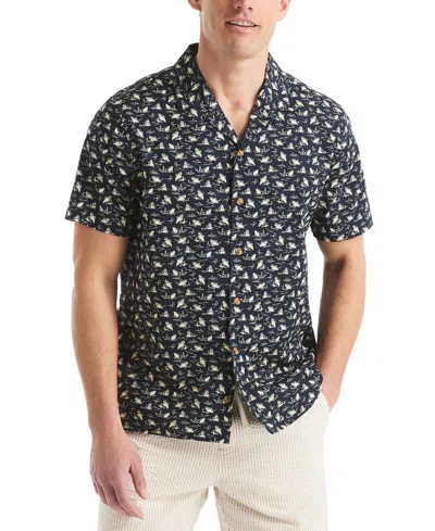Nautica Jaws X  Men's Classic-fit Printed Button-down Camp Shirt