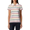 Nautica Jeans Co. Gateway Stripe Womens Striped Cotton Polo Top