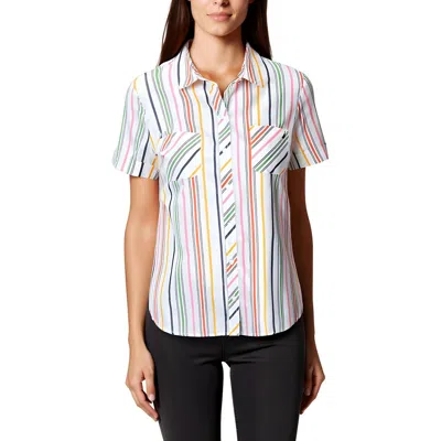 Nautica Jeans Co. Getaway Camp Shirt Womens Pocket Cotton Button-down Top