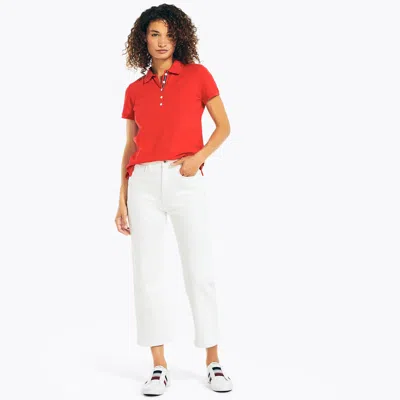 Nautica Jeans Co. High-rise Wide Leg Crop Denim In Multi