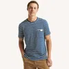 Nautica Jeans Co. Striped Crewneck T-shirt In Blue