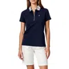 NAUTICA JEANS CO. WOMENS COLLAR ZIPPER POLO TOP