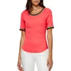 Nautica Jeans Co. Womens Contrast Trim Cotton Pullover Top