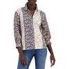 Nautica Jeans Co. Womens Floral Print Cotton Tunic Top In Multi