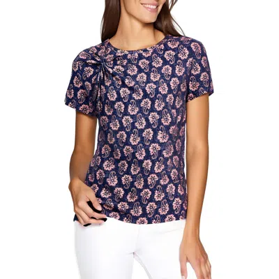 Nautica Jeans Co. Womens Paisley Knit Pullover Top