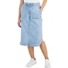 Nautica Jeans Co. Womens Pocket Denim Midi Skirt In Multi