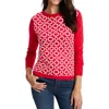 Nautica Jeans Co. Womens Printed Knit Crewneck Sweater