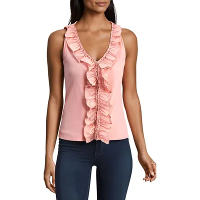 Nautica Jeans Co. Womens Ruffled Cotton Tank Top