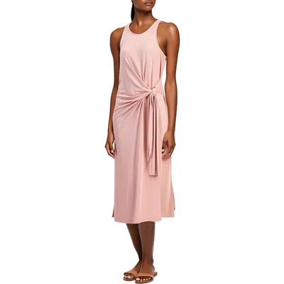 Nautica Jeans Co. Womens Side Tie Viscose Midi Dress