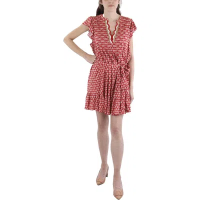 Nautica Jeans Co. Womens V-neck Crochet Shift Dress In Multi
