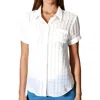 Nautica Jeans Co. Womens Woven Collar Button-down Top