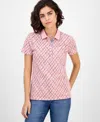 Nautica Jeans Women's Argyle Dot Polo Shirt In Multi