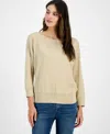 Nautica Jeans Women's Boat-neck Dolman Shimmer Sweater In Neutral