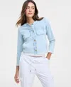 Nautica Jeans Women's Collarless Denim Jacket In Ariella Wash
