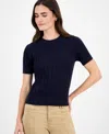 Nautica Jeans Women's Cotton Cable-knit Sweater In Blue