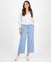 Nautica Jeans Women's Cotton Mid-rise Ankle Pants In Blue