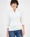 Nautica Jeans Women's Cotton Mock-neck Sweater, Online Only In White