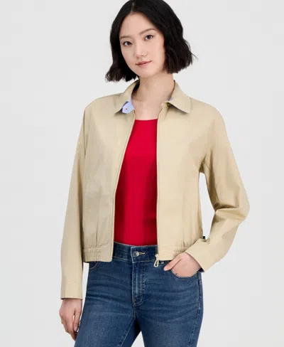 Nautica Jeans Women's Cotton Solid Zip-front Jacket
