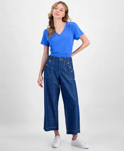 Nautica Jeans Women's High-rise Cropped Jeans In Indigo