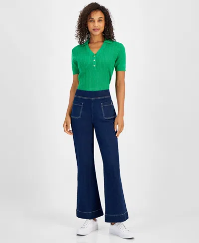 Nautica Jeans Women's High-rise Pull-on Flare Jeans In Andrea Wash