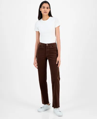 Nautica Jeans Women's Mid-rise Corduroy Pants In Brown