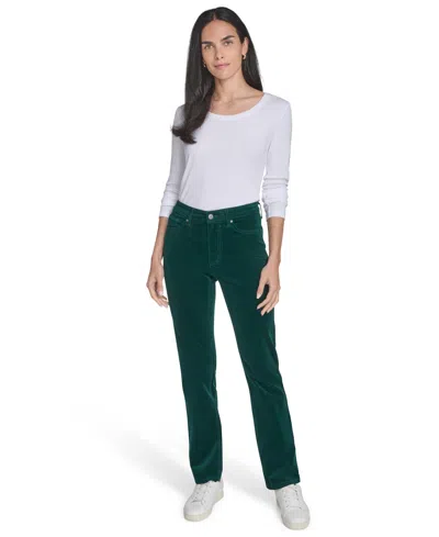 Nautica Jeans Women's Mid-rise Corduroy Pants In Green