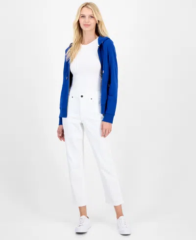 Nautica Jeans Women's Mid Rise Straight-leg Ankle Jeans In White