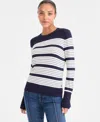 Nautica Jeans Women's Mixed Stripe Crewneck Sweater In Multi