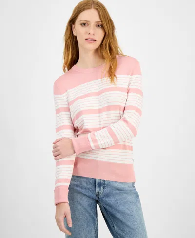 Nautica Jeans Women's Mixed Stripe Crewneck Sweater In Multi
