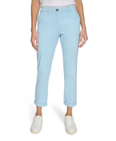 Nautica Jeans Women's Montauk Solid Cuffed Chino Pants