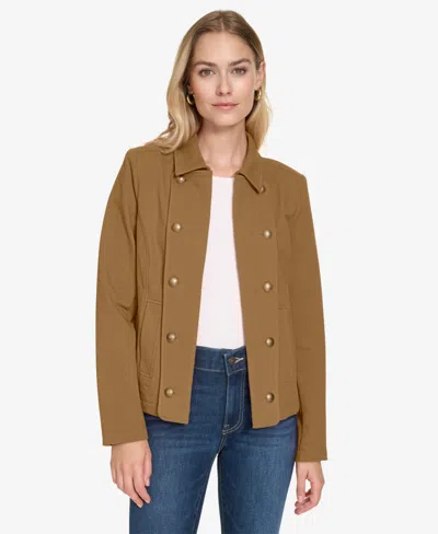 Nautica Jeans Women's Open-front Captain's Jacket,online Only In Brown