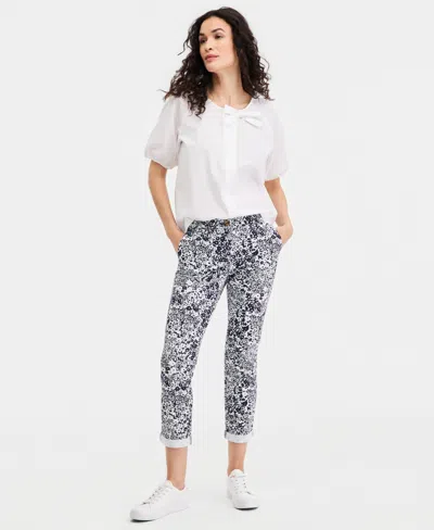 Nautica Jeans Women's Shadow Floral Montauk Ankle Pants In Multi