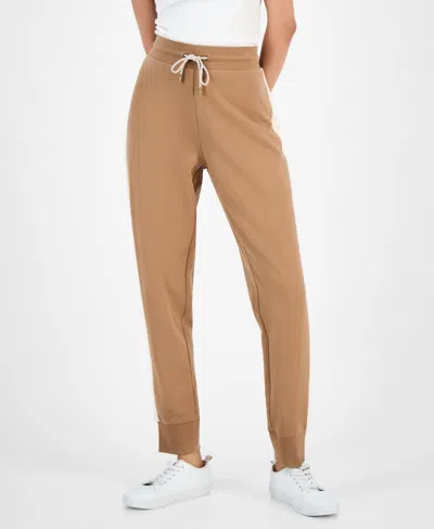Nautica Jeans Women's Side-striped Jogger Pants In Brown