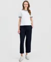 Nautica Jeans Women's Solid Cuffed Pull-on Pants In Black