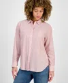 Nautica Jeans Women's Striped Cotton Button-front Shirt