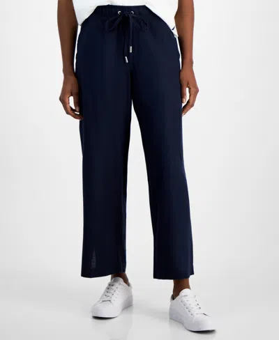 Nautica Jeans Women's Wide-leg Drawstring Cargo Pants In Night Sky