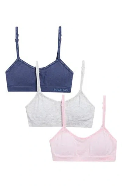 Nautica Kids' Assorted 3-pack Seamless Bralettes In Black