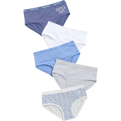 Nautica Kids' 5-pack Stretch Cotton Bikini Briefs In Multi