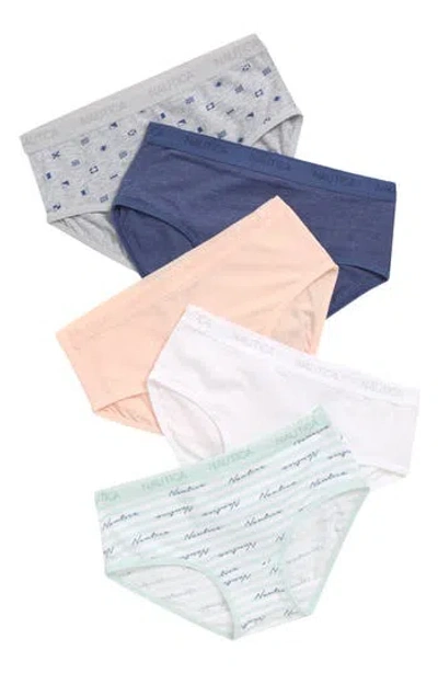 Nautica Kids' 5-pack Stretch Cotton Briefs In Multi