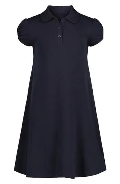 Nautica Big Girls Plus Size Drawstring Short Sleeve Performance Dress In Navy