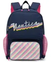 Nautica Kids Backpack For School, 16" H In Retro Rainbow