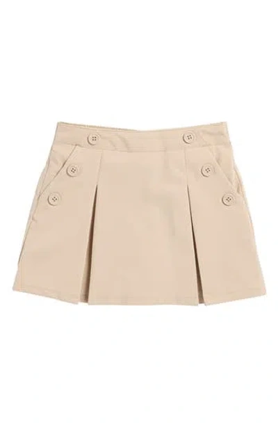 Nautica Kids' Button Poplin Skort In 262 Su Khaki