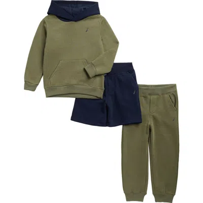 Nautica Kids' Hoodie, Shorts & Joggers Set In Multi