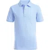 Nautica Kids' Short Sleeve Performance Polo Uniform Shirt In Lt Blue